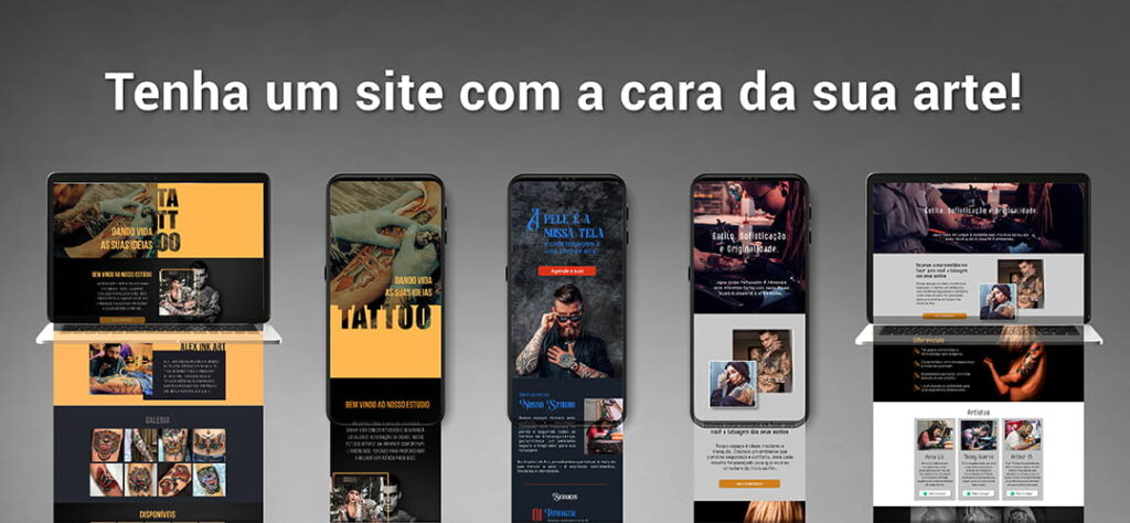 Tenha um portfólio de tatuagem online com a cara da sua arte